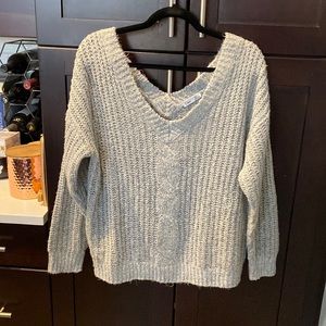 Dex Cable Knit V-Neck Sweater